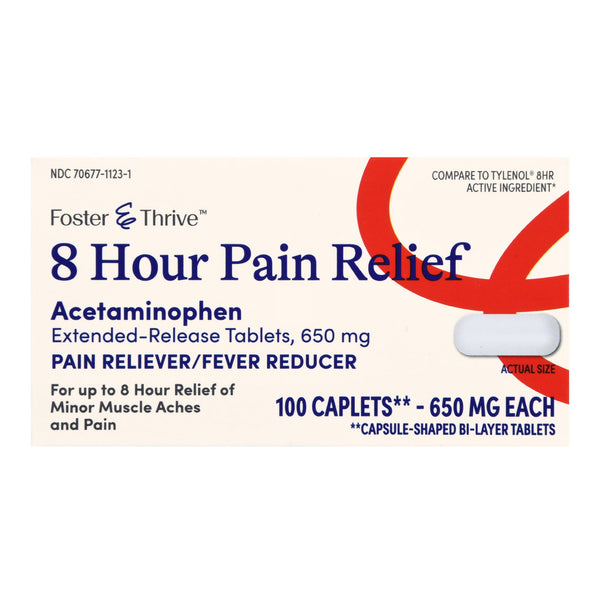 Foster & Thrive™ Pain Relief 650 mg Strength Acetaminophen Capsule 100 Per Bottle (1238931_BT) 1/BT