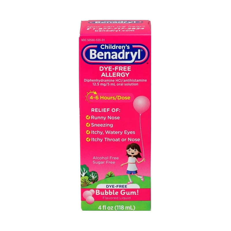 Children's Benadryl® Children's Allergy Relief 12.5 mg Strength Liquid 4 oz. (668935_EA) 1/EA