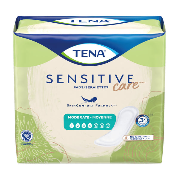 TENA® Sensitive Care Moderate Bladder Control Pad 11 Inch Length Moderate Absorbency Dry-Fast Core™ One Size Fits Most (1121151_CS) 120/CS