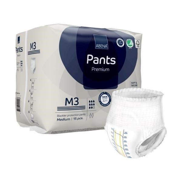 Abena® Premium Pants M3 Unisex Adult Absorbent Underwear Pull On with Tear Away Seams Medium Disposable Heavy Absorbency (1218231_CS) 90/CS