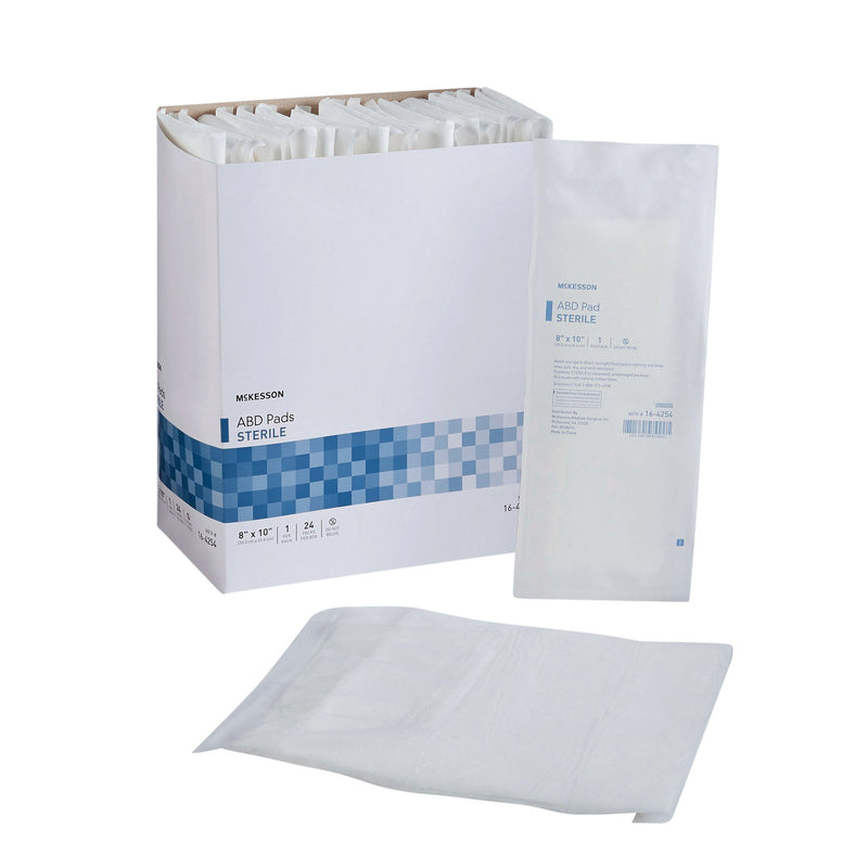 McKesson Abdominal Pad 8 X 10 Inch Sterile 1 per Pack (446059_CS) 360/CS