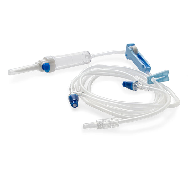 MedStream Primary IV Administration Set Gravity 2 Ports 20 Drops / mL Drip Rate Without Filter 80 Inch Tubing Solution Without Flow Regulator (1189825_CS) 300/CS