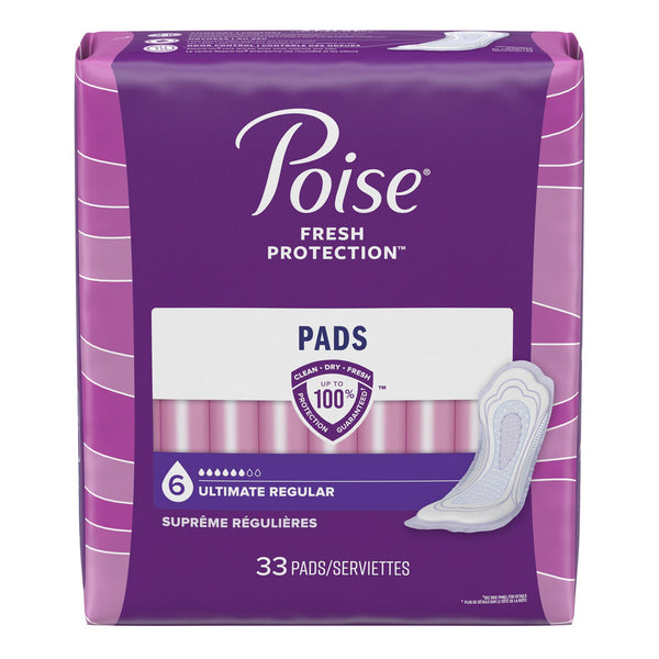 Poise® Fresh Protection™ Bladder Control Pad 4.1 X 14 Inch Heavy Absorbency Sodium Polyacrylate Core One Size Fits Most (802342_CS) 132/CS