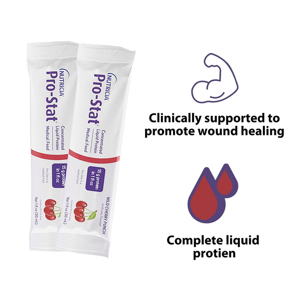 Pro-Stat® Oral Supplement Wild Cherry Punch Flavor Liquid 1 oz. Individual Packet (625275_CS) 96/CS