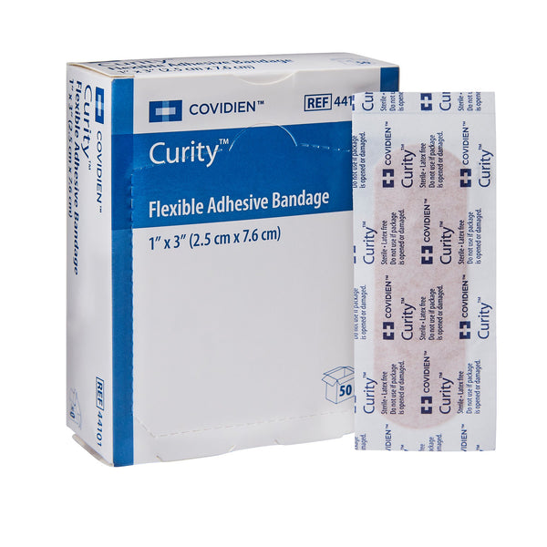 Curity™ Adhesive Strip 1 X 3 Inch Fabric Rectangle Tan Sterile (731917_CS) 1200/CS