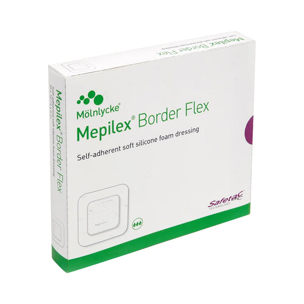 Mepilex® Border Flex Foam Dressing 5.1 X 6.3 Inch With Border Film Backing Silicone Adhesive Oval Sterile (1177530_CS) 35/CS