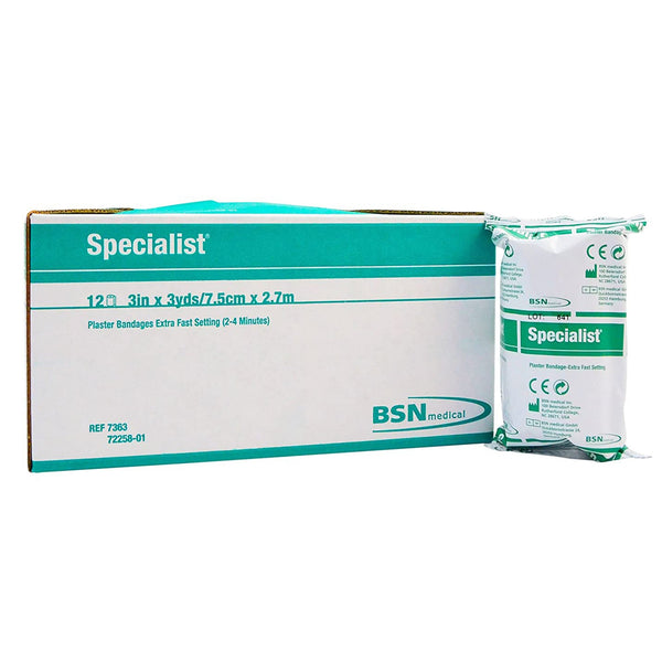 Specialist® Plaster Bandage 3 Inch X 9 Foot Plaster of Paris White (4788_CS) 72/CS