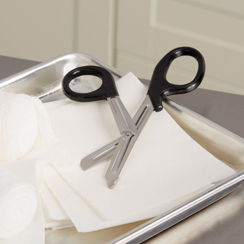 McKesson Utility Scissors 7-1/2 Inch Length Office Grade Stainless Steel Finger Ring Handle (487463_EA) 1/EA