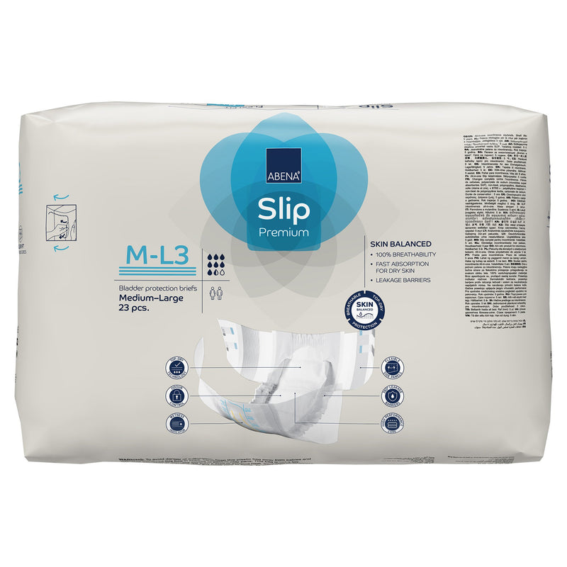 Abena Slip Flexi Fit Unisex Adult Incontinence Brief Medium / Large Disposable Heavy Absorbency (1246191_PK) 23/PK