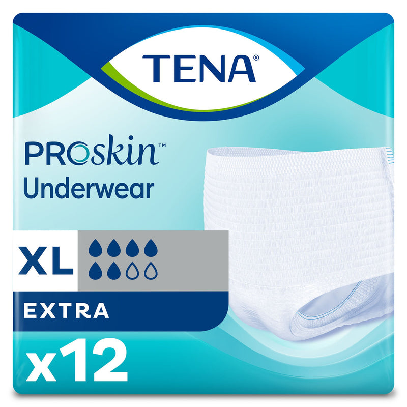 TENA® ProSkin™ Extra Unisex Adult Absorbent Underwear Pull On with Tear Away Seams X-Large Disposable Moderate Absorbency (978895_CS) 48/CS