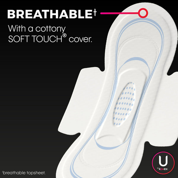 U by Kotex Security Feminine Pad Ultra Thin with Wings Regular Absorbency (1184197_CS) 216/CS