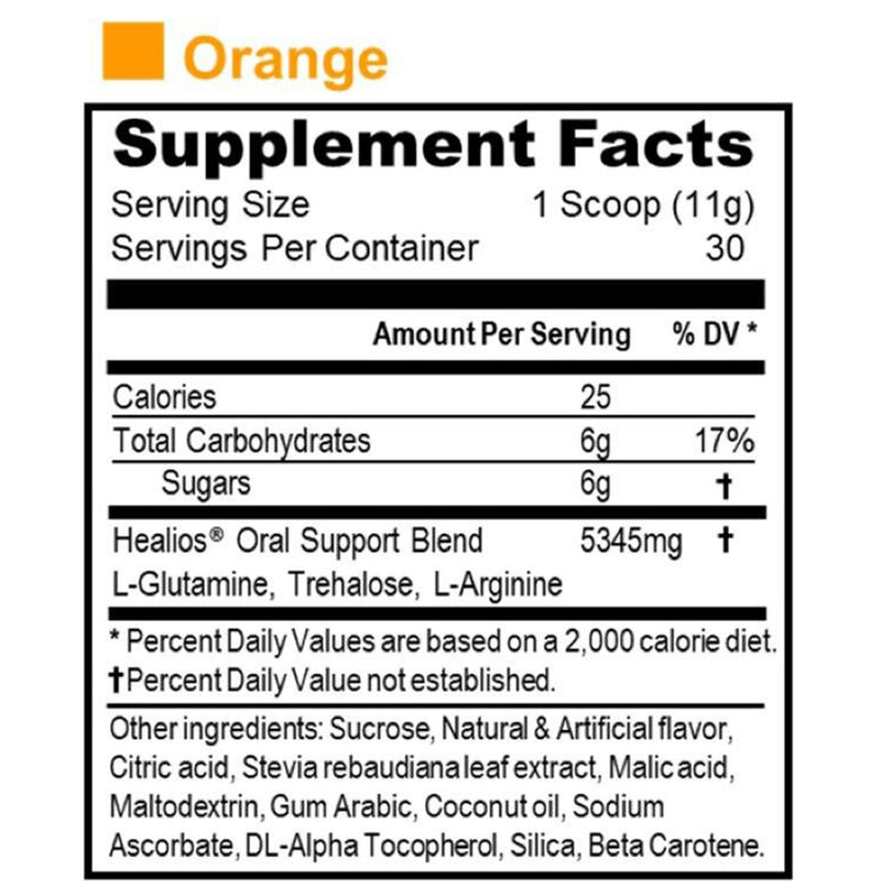 Healios® Oral Supplement Orange Flavor Powder 11.64 oz. Jar (1218419_EA) 1/EA