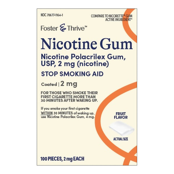 Foster & Thrive™ Stop Smoking Aid 2 mg Strength Gum (1238916_PK) 100/PK