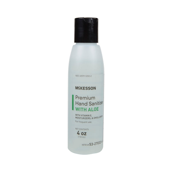 McKesson Premium Hand Sanitizer with Aloe 4 oz. Ethyl Alcohol Gel Bottle (937913_CS) 24/CS