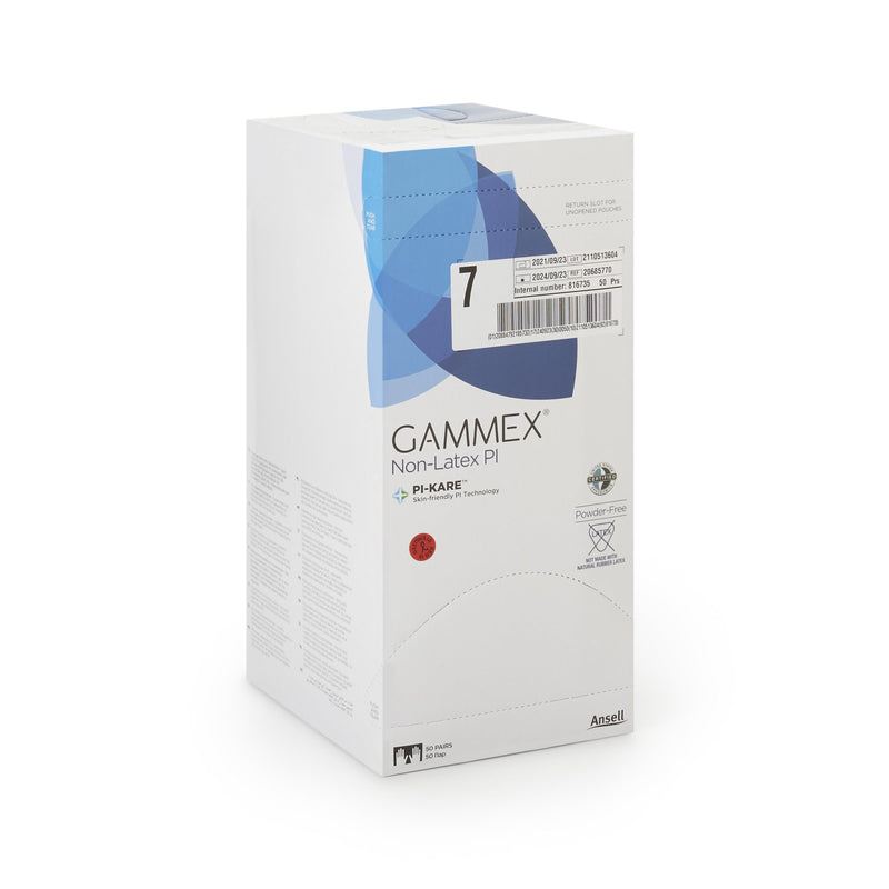 GAMMEX® Non-Latex PI Surgical Glove Size 7 Sterile Polyisoprene Standard Cuff Length Micro-Textured White Chemo Tested (765478_BX) 50/BX