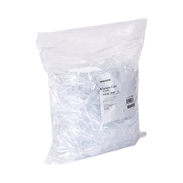 McKesson Sample Cup 0.5 mL, Clear, 13.55 X 24.50 mm, Without Caps (1183151_BG) 1000/BG
