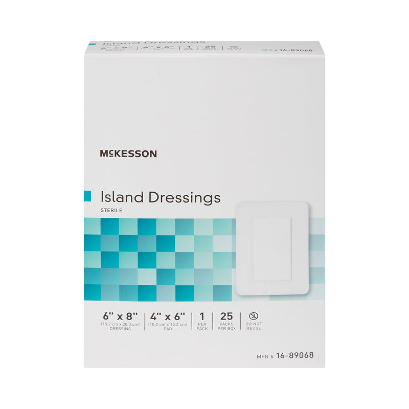 McKesson Island Dressing 6 X 8 Inch Rectangle Sterile (488926_CS) 100/CS