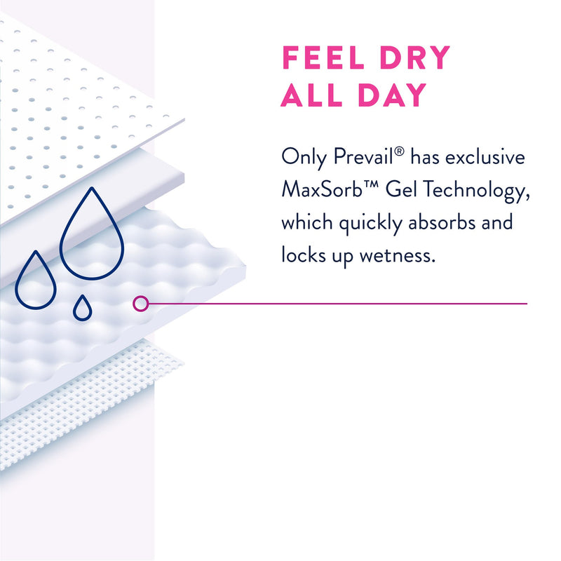 Prevail® Daily Underwear Female Adult Absorbent Underwear Pull On with Tear Away Seams Large Disposable Heavy Absorbency (889082_BG) 18/BG