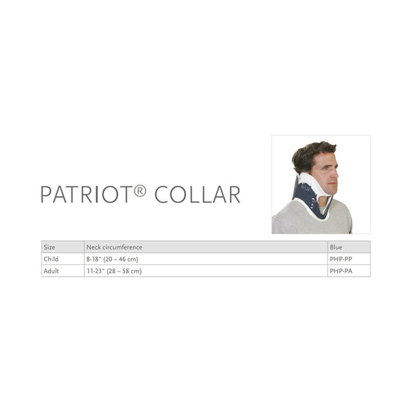 Ossur® Patriot® Extrication Cervical Collar Preformed Adult One Size Fits Most One-Piece / Trachea Opening Adjustable Height 11 to 23 Inch Neck Circumference (498486_EA) 1/EA