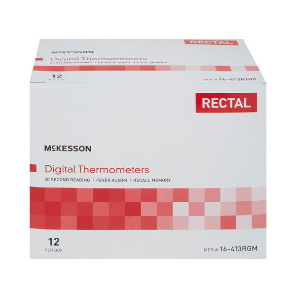 McKesson Digital Stick Thermometer Oral / Rectal / Axillary Probe Handheld (797158_EA) 1/EA
