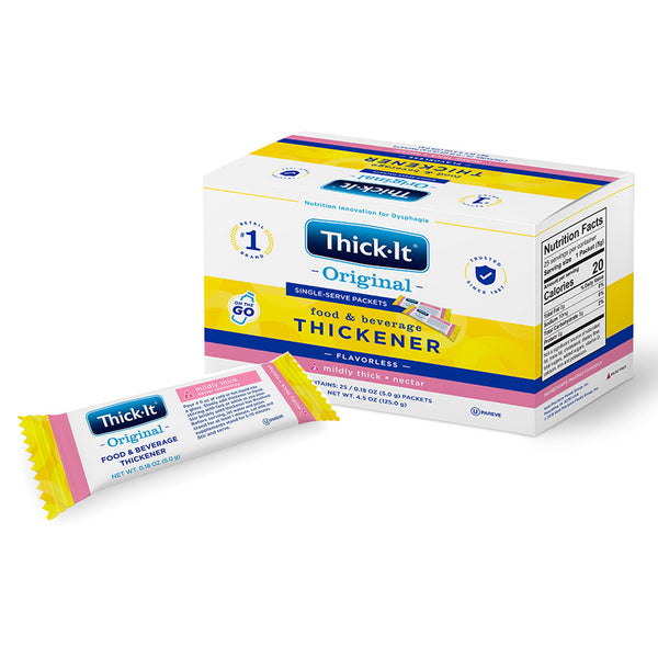 Thick-It® Original Food and Beverage Thickener 5 Gram Individual Packet Unflavored Powder IDDSI Level 2 Mildly Thick (1208996_EA) 1/EA