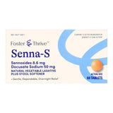 Foster & Thrive™ Stool Softener Tablet 60 per Bottle 50 mg - 8.6 mg Strength Docusate Sodium / Calcium Sennosides (1238990_BT) 1/BT