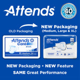 Attends® Care Advanced Unisex Adult Incontinence Brief Large Disposable Heavy Absorbency (957930_CS) 72/CS