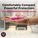 U by Kotex® Click® Tampon Regular Absorbency Plastic Applicator Individually Wrapped (1184198_CS) 128/CS