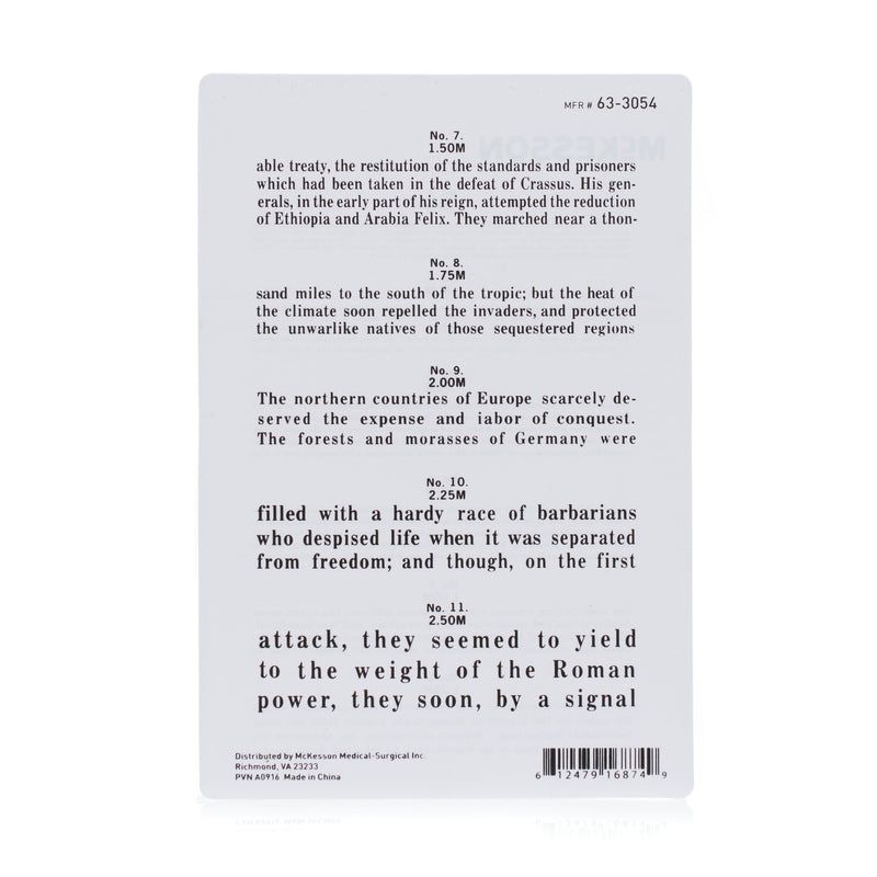 McKesson Vision Screening Card 12 Inch Distance Acuity Test (1038456_EA) 1/EA