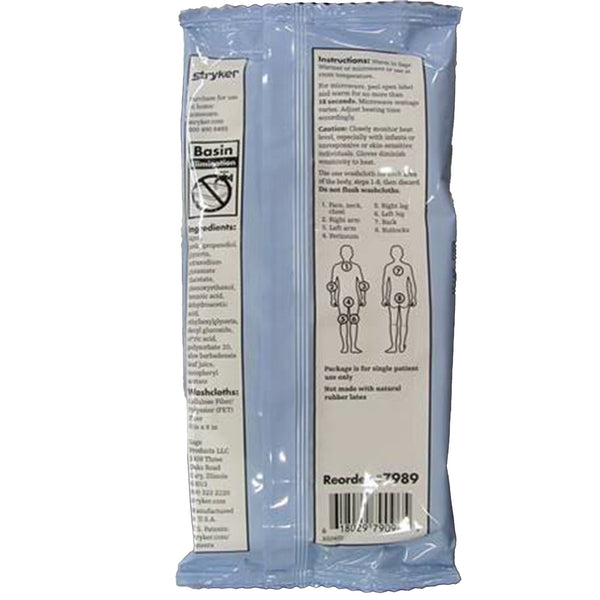 Sage Bath Rinse-Free Bath Wipe Soft Pack Unscented 8 Count (502485_PK) 8/PK