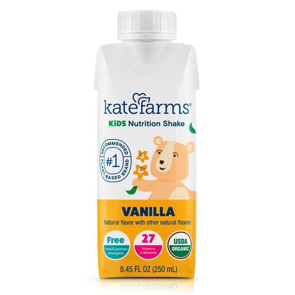 Kate Farms Pediatric Oral Supplement Vanilla Flavor 8.45 oz. / 250 mL Carton Liquid (1241595_CS) 12/CS