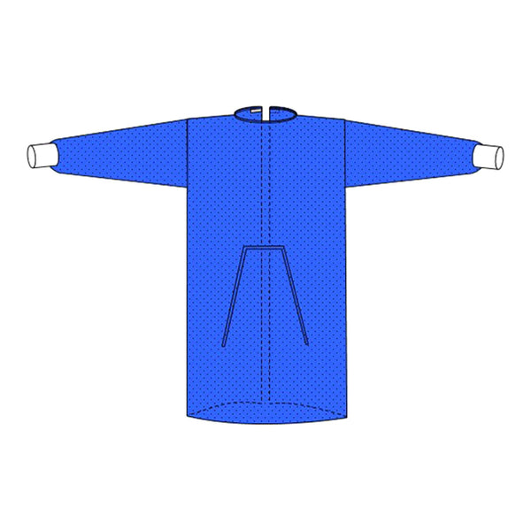 Welmed Protective Procedure Gown Large Blue NonSterile Not Rated Disposable (1200076_BG) 10/BG