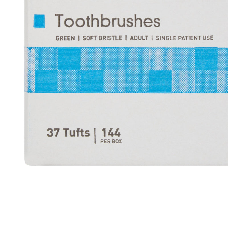 McKesson Toothbrush Green Adult Soft (888502_EA) 1/EA