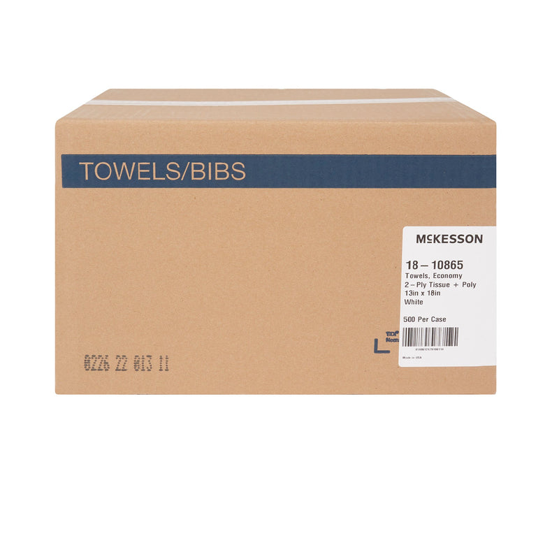 McKesson Procedure Towel 13 W X 18 L Inch White NonSterile (201067_EA) 1/EA