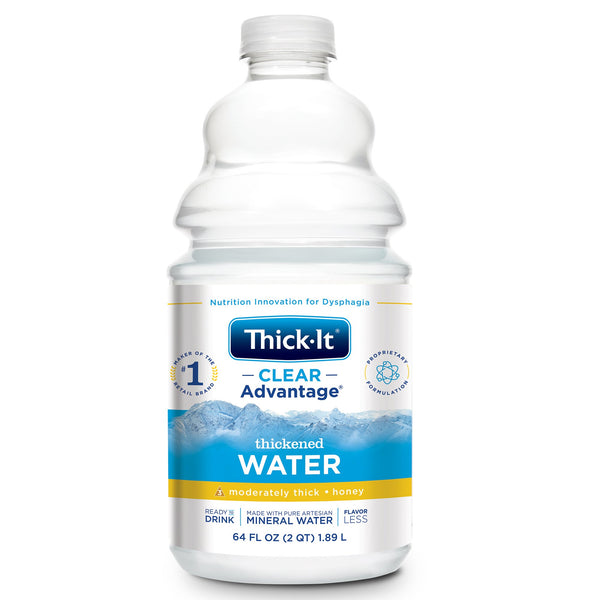 Thick-It® Clear Advantage® Thickened Water 64 oz. Bottle Unflavored Liquid IDDSI Level 3 Moderately Thick/Liquidized (742226_EA) 1/EA