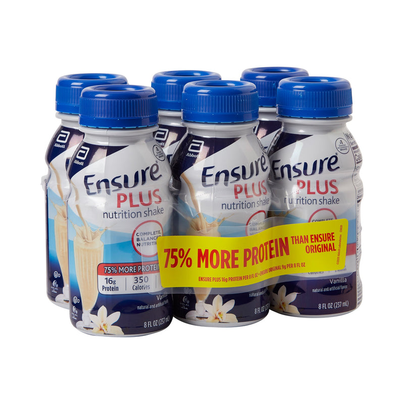 Ensure® Plus Nutrition Shake Oral Supplement Vanilla Flavor Liquid 8 oz. Bottle (765334_PK) 6/PK