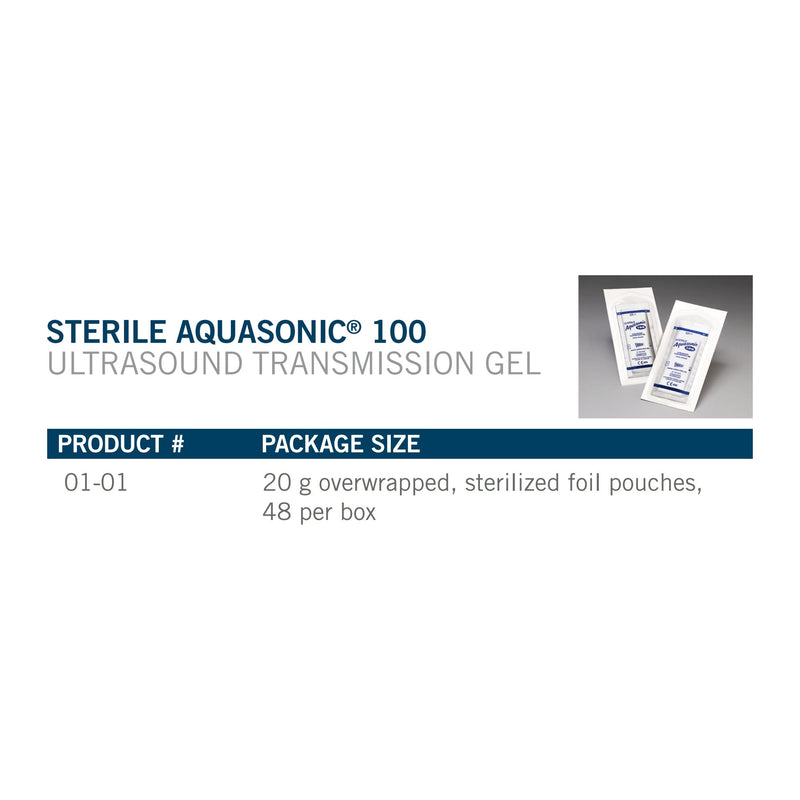 Aquasonic® Ultrasound Gel High Viscosity 20 Gram Packet OR Sterile (236820_EA) 1/EA