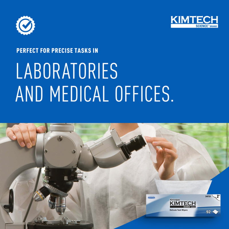Kimtech Science Kimwipes Delicate Task Wipe Light Duty 90 Count Box 14-7/10 X 16-3/5 Inch NonSterile Disposable (52386_CS) 15/CS