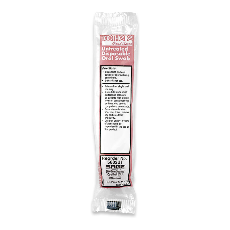 Toothette® Oral Swab Untreated Foam Tip 1 per Pack (33711_EA) 1/EA