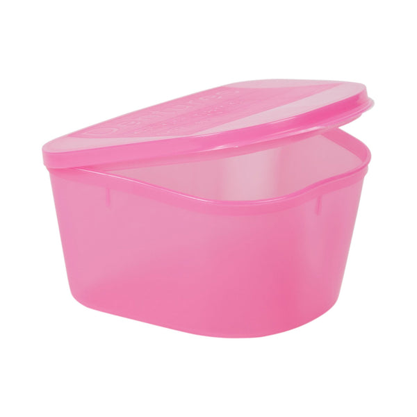 McKesson Denture Cup 8 oz. Pink Hinged Lid Single Patient Use (1177280_EA) 1/EA