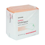 McKesson Super Disposable Underpad 30 X 36 Inch Fluff / Polymer Moderate Absorbency (724050_CS) 100/CS