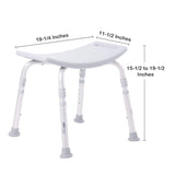 McKesson Bath Bench Without Arms Aluminum Frame Without Backrest 19-1/4 Inch Seat Width 300 lbs. Weight Capacity (1073632_CS) 4/CS