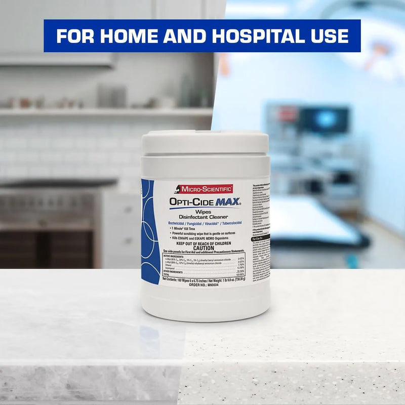 Opti-Cide® Max Surface Disinfectant Cleaner Premoistened Alcohol Based Manual Pull Wipe 160 Count Canister Alcohol Scent NonSterile (1100339_CT) 1/CT