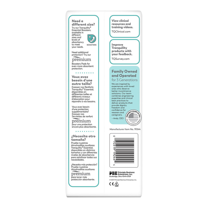 Tranquility® Essential Booster Pad 12 X 14 Inch Moderate Absorbency Super Absorbent Core Regular (1107871_BG) 25/BG
