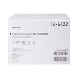 McKesson Sterilization Pouch Ethylene Oxide (EO) Gas / Steam 12 X 15 Inch Transparent Blue / White Self Seal Paper / Film (960947_BX) 200/BX