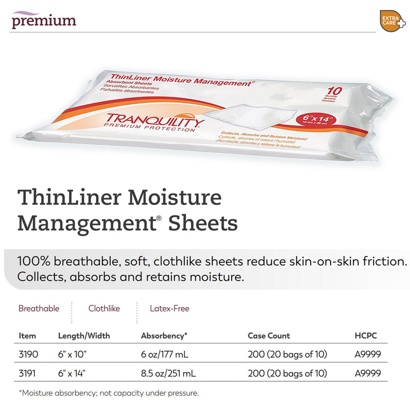 Tranquility ThinLiner® Skin Fold Management Pad Tranquility ThinLiner® (1090692_CS) 200/CS