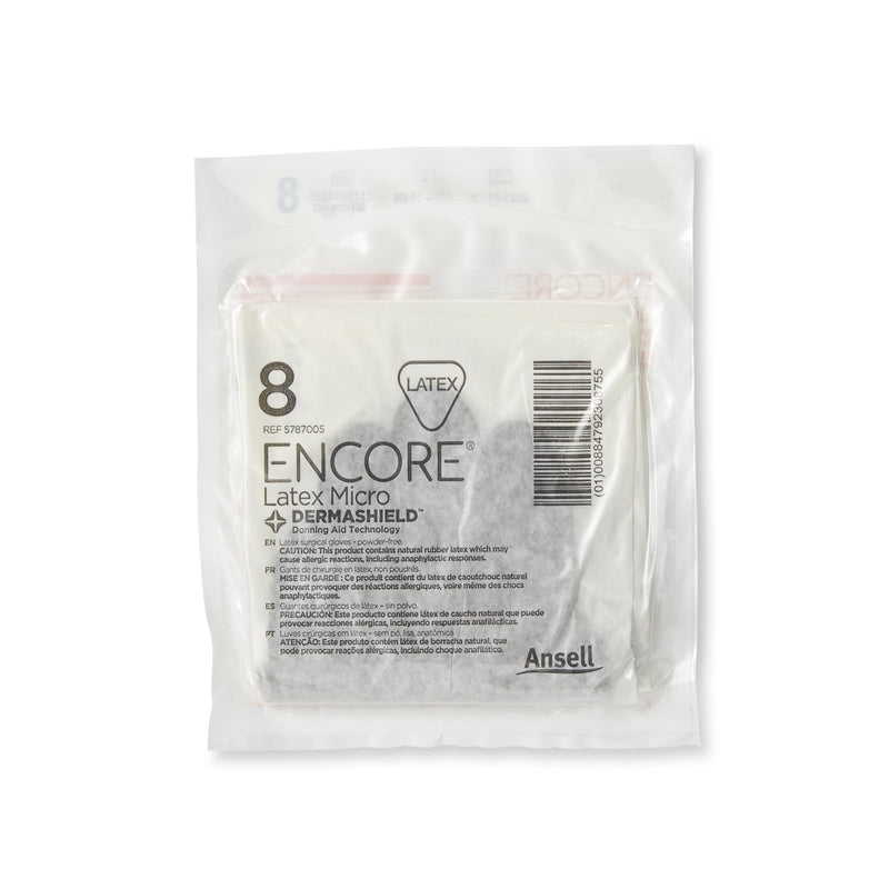 ENCORE® Latex Micro Surgical Glove Size 8 Sterile Latex Standard Cuff Length Micro-Textured Brown Chemo Tested (362179_BX) 50/BX