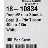 McKesson General Purpose Drape Physical Exam Drape 40 W X 48 L Inch NonSterile (216346_CS) 100/CS