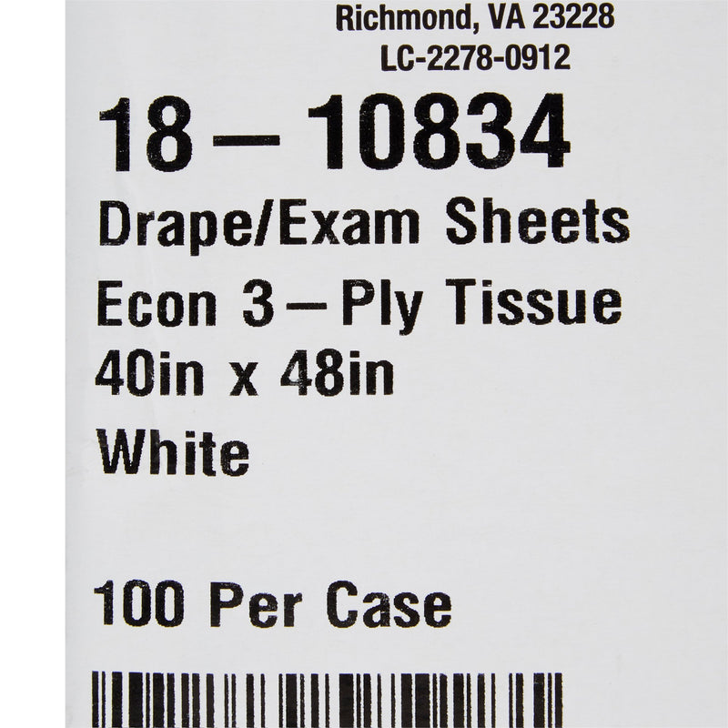 McKesson General Purpose Drape Physical Exam Drape 40 W X 48 L Inch NonSterile (216346_CS) 100/CS