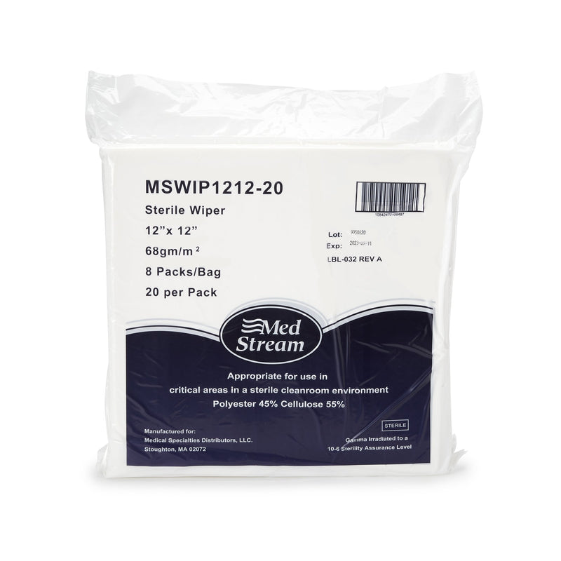 McKesson Cleanroom Wipe ISO Class 5 20 Count Bag 12 X 12 Inch Sterile Disposable (1139247_CS) 1280/CS
